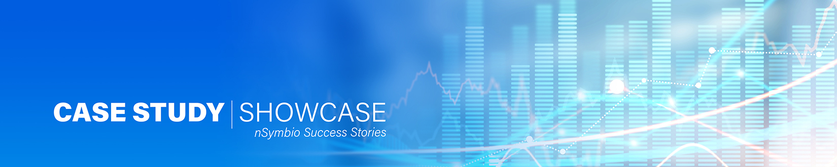 Graphs and analytics banner for nSymbios Success Stories Case Study Showcase.